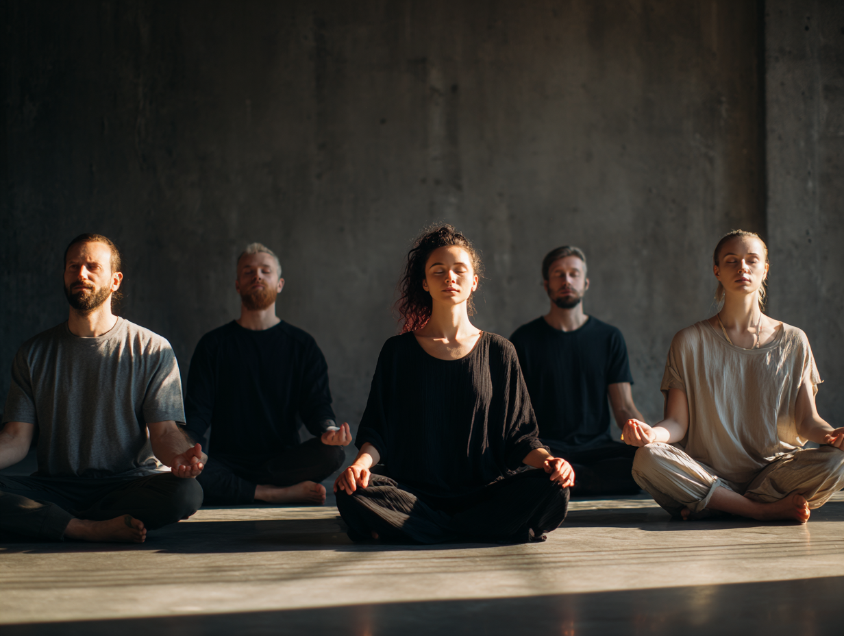 Групова йога на відкритому повітрі